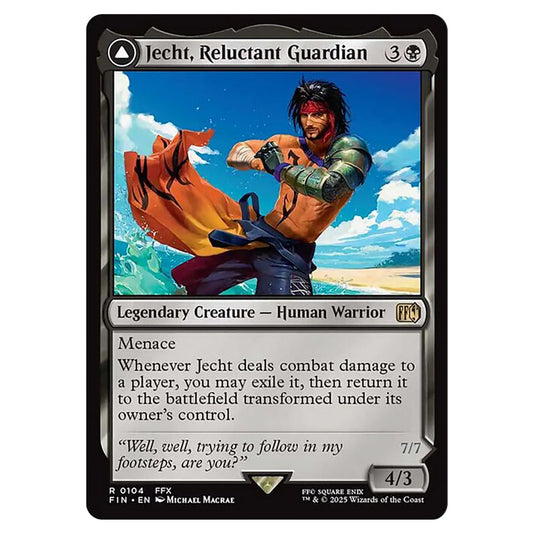 Jecht, Reluctant Guardian // Braska's Final Aeon 0104 card from the Magic The Gathering set Universes Beyond - Final Fantasy
