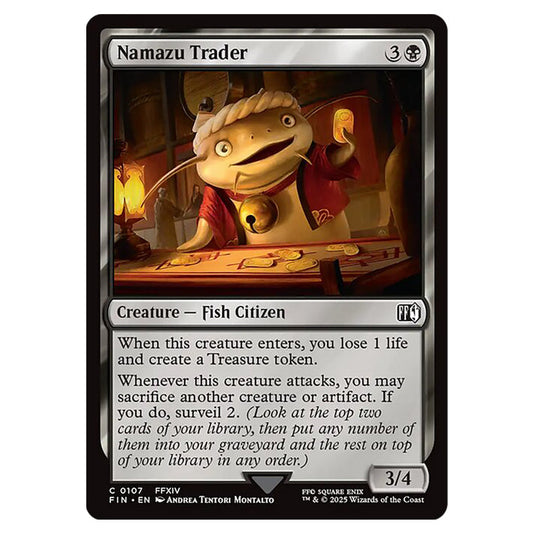 Namazu Trader 0107 card from the Magic The Gathering set Universes Beyond - Final Fantasy
