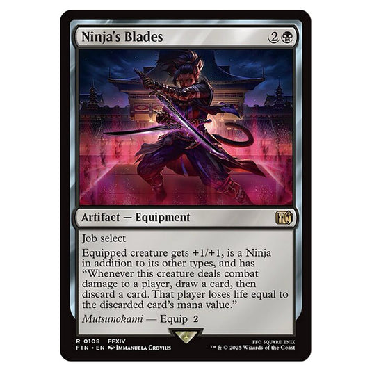 Ninja's Blades 0108 card from the Magic The Gathering set Universes Beyond - Final Fantasy