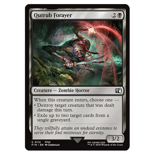 Qutrub Forayer 0112 card from the Magic The Gathering set Universes Beyond - Final Fantasy
