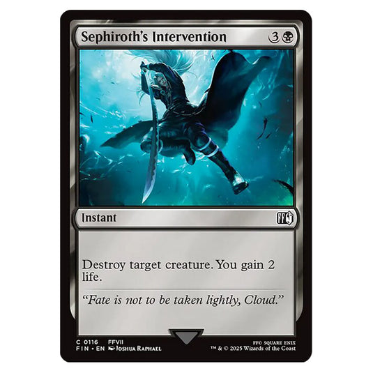 Sephiroth's Intervention 0116 card from the Magic The Gathering set Universes Beyond - Final Fantasy