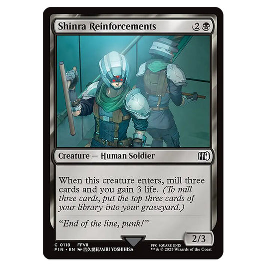 Shinra Reinforcements 0118 card from the Magic The Gathering set Universes Beyond - Final Fantasy