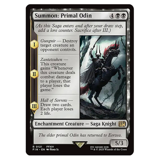 Summon: Primal Odin 0121 card from the Magic The Gathering set Universes Beyond - Final Fantasy