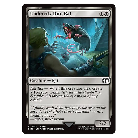 Undercity Dire Rat 0123 card from the Magic The Gathering set Universes Beyond - Final Fantasy