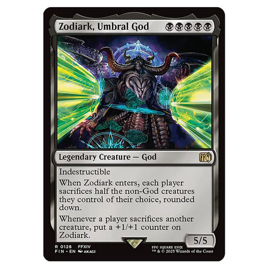 Zodiark, Umbral God 0128 card from the Magic The Gathering set Universes Beyond - Final Fantasy
