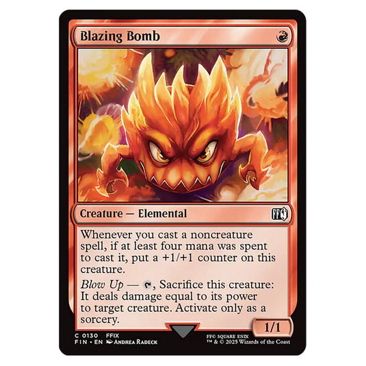 Blazing Bomb 0130 card from the Magic The Gathering set Universes Beyond - Final Fantasy