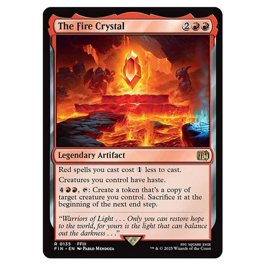 The Fire Crystal 0135 card from the Magic The Gathering set Universes Beyond - Final Fantasy