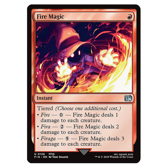 Fire Magic 0136 card from the Magic The Gathering set Universes Beyond - Final Fantasy