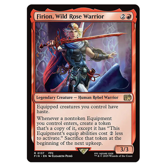 Firion, Wild Rose Warrior 0137 card from the Magic The Gathering set Universes Beyond - Final Fantasy