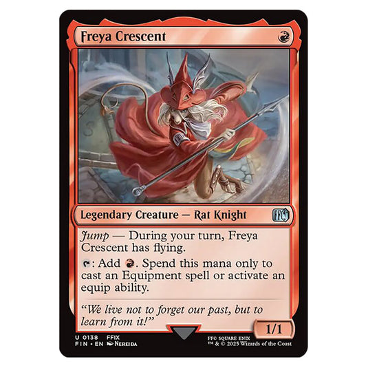 Freya Crescent 0138 card from the Magic The Gathering set Universes Beyond - Final Fantasy