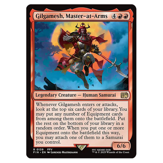 Gilgamesh, Master-at-Arms 0139 card from the Magic The Gathering set Universes Beyond - Final Fantasy