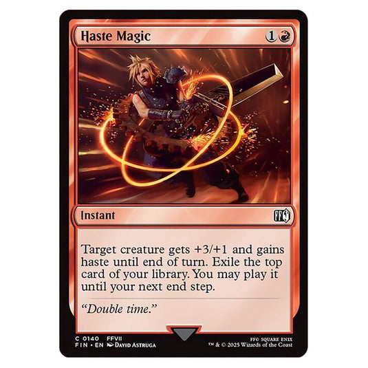 Haste Magic 0140 card from the Magic The Gathering set Universes Beyond - Final Fantasy