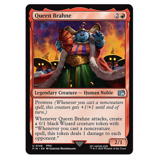 Queen Brahne 0149 card from the Magic The Gathering set Universes Beyond - Final Fantasy