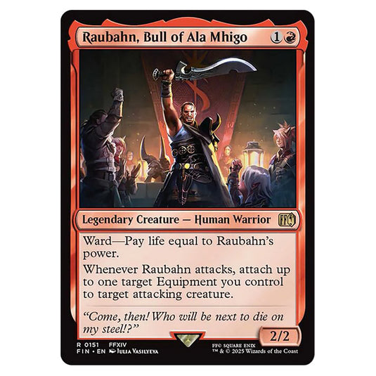 Raubahn, Bull of Ala Mhigo 0151 card from the Magic The Gathering set Universes Beyond - Final Fantasy
