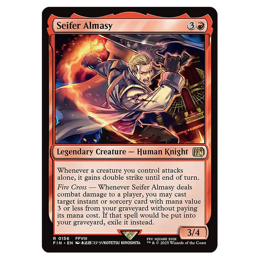 Seifer Almasy 0156 card from the Magic The Gathering set Universes Beyond - Final Fantasy