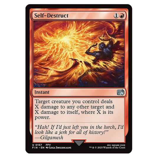 Self-Destruct 0157 card from the Magic The Gathering set Universes Beyond - Final Fantasy