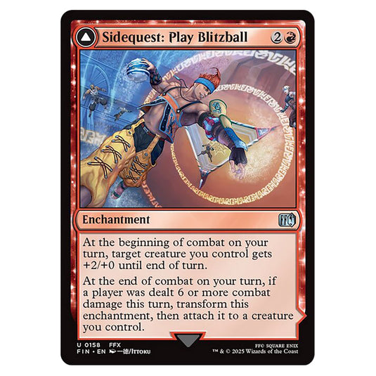 Sidequest: Play Blitzball // World Champion, Celestial Weapon 0158 card from the Magic The Gathering set Universes Beyond - Final Fantasy
