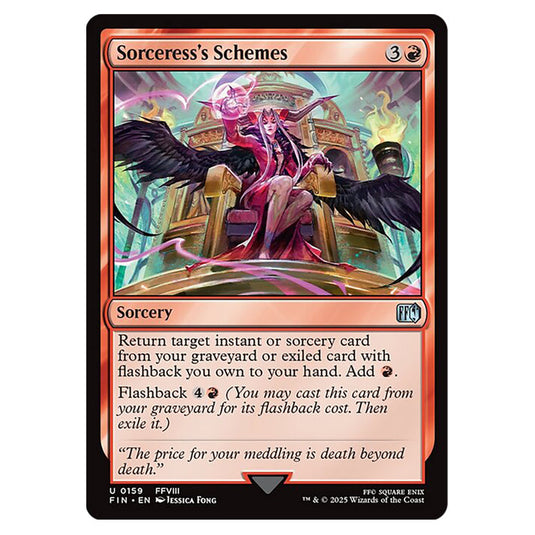 Sorceress's Schemes 0159 card from the Magic The Gathering set Universes Beyond - Final Fantasy
