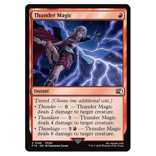 Thunder Magic 0165 card from the Magic The Gathering set Universes Beyond - Final Fantasy