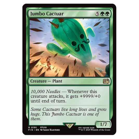 Jumbo Cactuar 0191 card from the Magic The Gathering set Universes Beyond - Final Fantasy