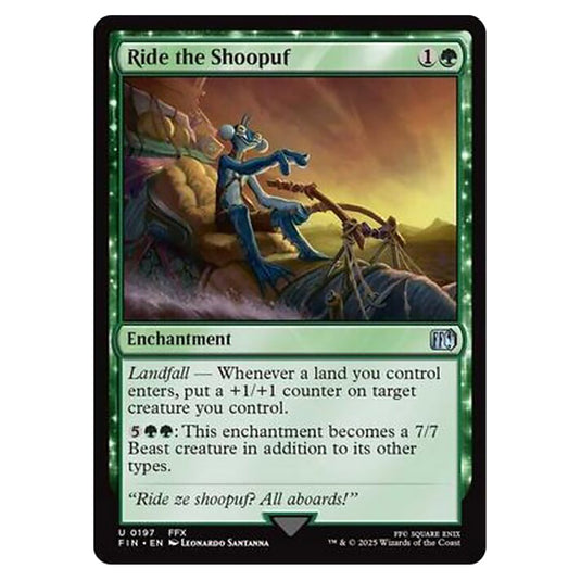 Ride the Shoopuf 0197 card from the Magic The Gathering set Universes Beyond - Final Fantasy