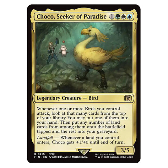 Choco, Seeker of Paradise 0215 card from the Magic The Gathering set Universes Beyond - Final Fantasy