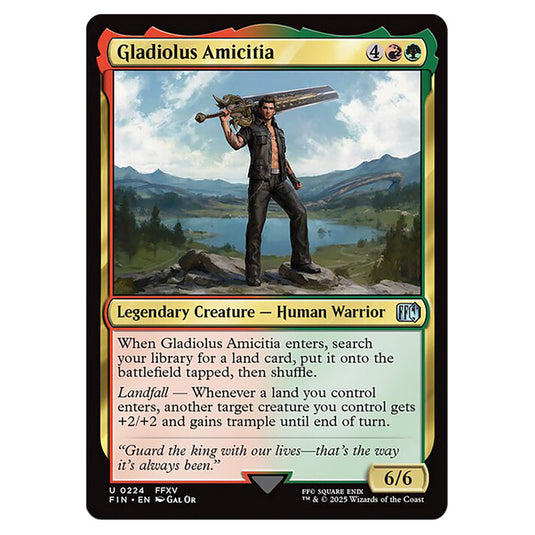 Gladiolus Amicitia 0224 card from the Magic The Gathering set Universes Beyond - Final Fantasy