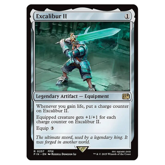 Excalibur II 0257 card from the Magic The Gathering set Universes Beyond - Final Fantasy