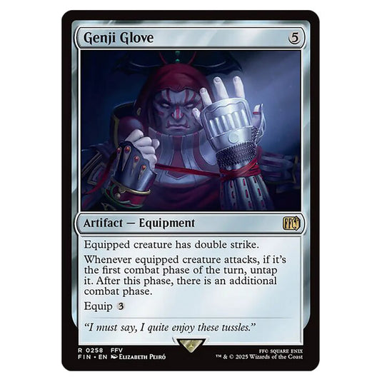 Genji Glove 0258 card from the Magic The Gathering set Universes Beyond - Final Fantasy