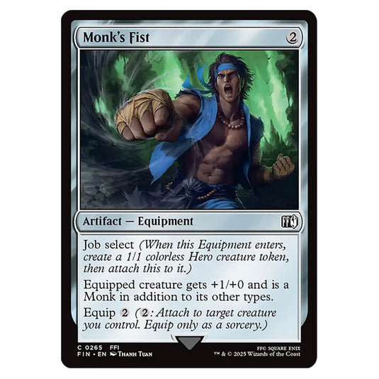 Monk's Fist 0265 card from the Magic The Gathering set Universes Beyond - Final Fantasy