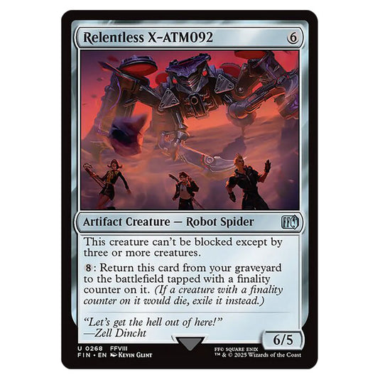 Relentless X-ATM092 0268 card from the Magic The Gathering set Universes Beyond - Final Fantasy