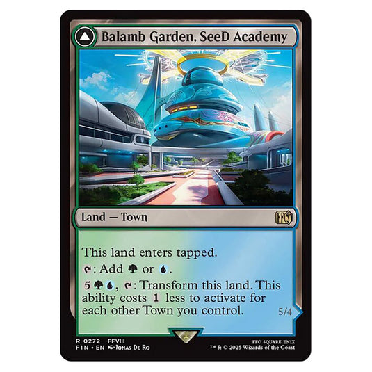 Balamb Garden, SeeD Academy // Balamb Garden, Airborne 0272 card from the Magic The Gathering set Universes Beyond - Final Fantasy