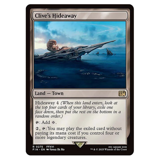 Clive's Hideaway 0275 card from the Magic The Gathering set Universes Beyond - Final Fantasy