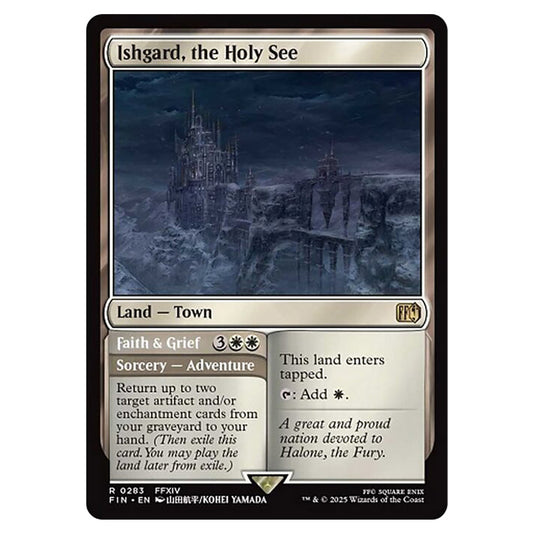 Ishgard, the Holy See // Faith & Grief 0283 card from the Magic The Gathering set Universes Beyond - Final Fantasy