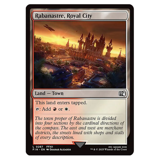 Rabanastre, Royal City 0287 card from the Magic The Gathering set Universes Beyond - Final Fantasy