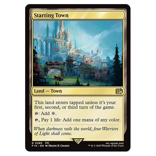 Starting Town 0289 card from the Magic The Gathering set Universes Beyond - Final Fantasy