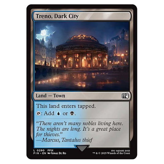 Treno, Dark City 0290 card from the Magic The Gathering set Universes Beyond - Final Fantasy