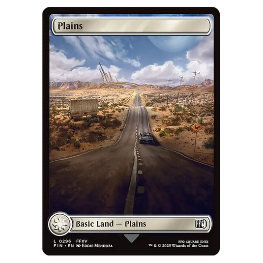 Plains 0296 card from the Magic The Gathering set Universes Beyond - Final Fantasy