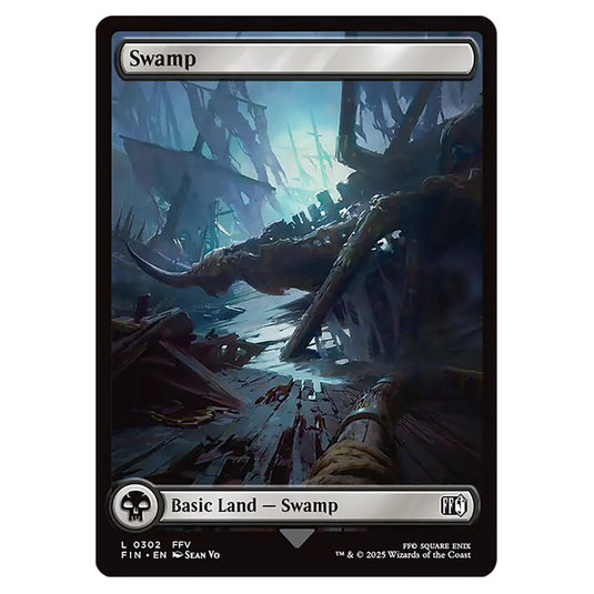 Swamp 0302 card from the Magic The Gathering set Universes Beyond - Final Fantasy