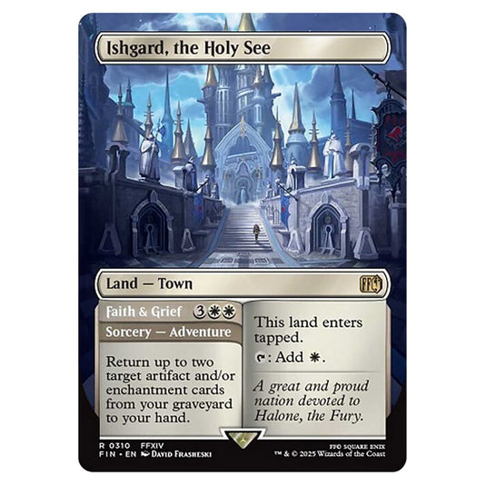 Ishgard, the Holy See // Faith & Grief 0310 card from the Magic The Gathering set Universes Beyond - Final Fantasy