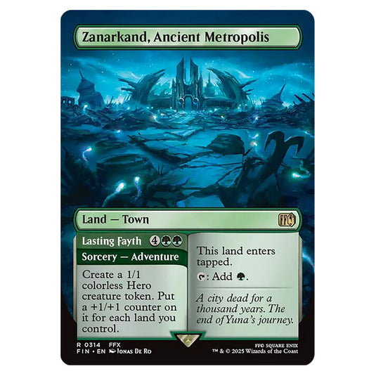 Zanarkand, Ancient Metropolis // Lasting Fayth 0314 card from the Magic The Gathering set Universes Beyond - Final Fantasy