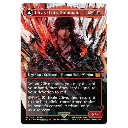 Clive, Ifrit's Dominant // Ifrit, Warden of Inferno 0318 card from the Magic The Gathering set Universes Beyond - Final Fantasy