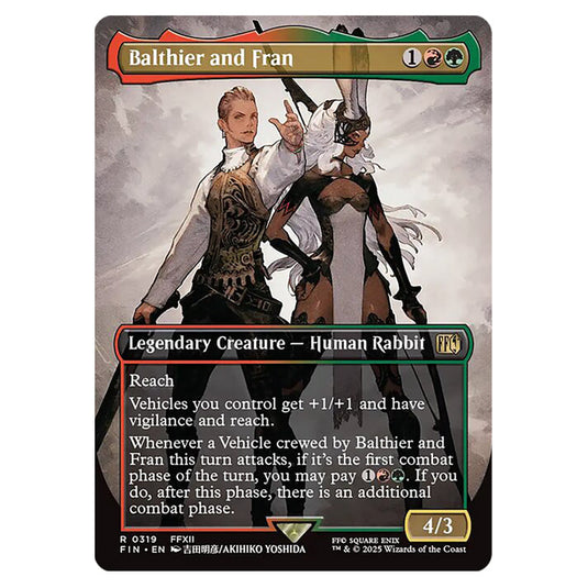Balthier and Fran 0319 card from the Magic The Gathering set Universes Beyond - Final Fantasy