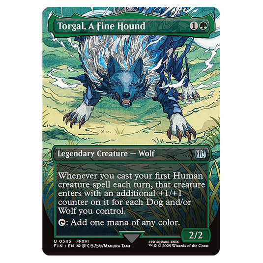 Torgal, A Fine Hound 0345 card from the Magic The Gathering set Universes Beyond - Final Fantasy