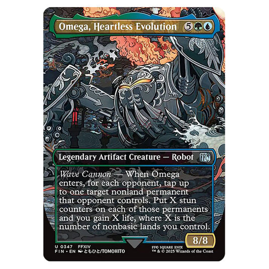 Omega, Heartless Evolution 0347 card from the Magic The Gathering set Universes Beyond - Final Fantasy