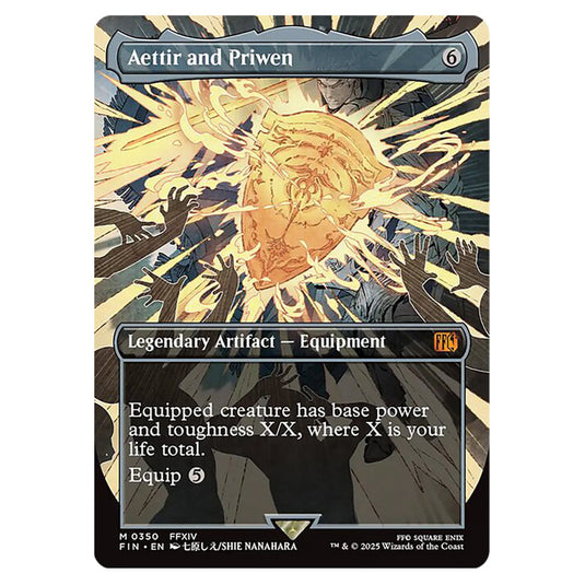 Aettir and Priwen 0350 card from the Magic The Gathering set Universes Beyond - Final Fantasy