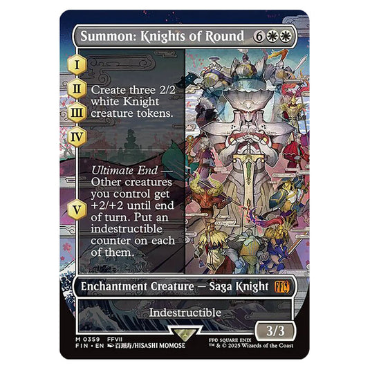 Summon: Knights of Round 0359 card from the Magic The Gathering set Universes Beyond - Final Fantasy