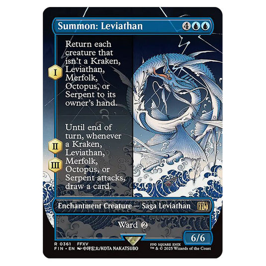 Summon: Leviathan 0361 card from the Magic The Gathering set Universes Beyond - Final Fantasy