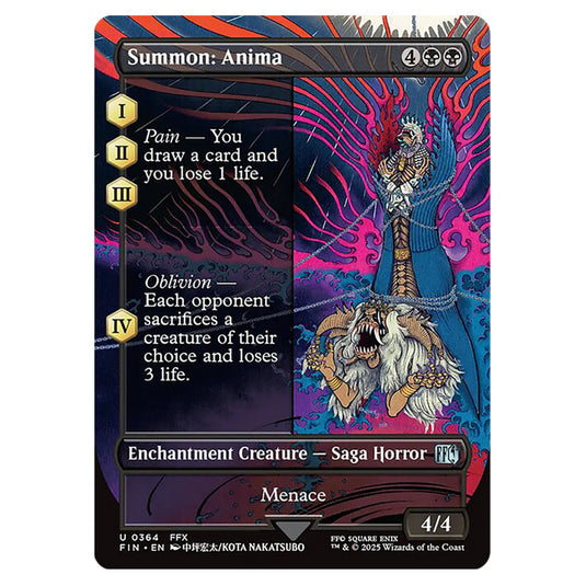 Summon: Anima 0364 card from the Magic The Gathering set Universes Beyond - Final Fantasy