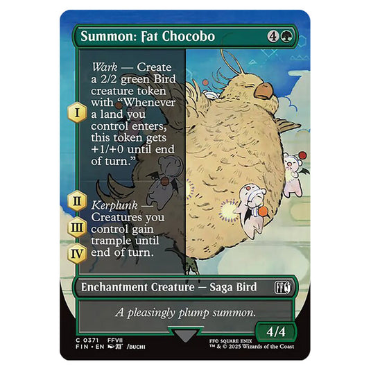 Summon: Fat Chocobo 0371 card from the Magic The Gathering set Universes Beyond - Final Fantasy
